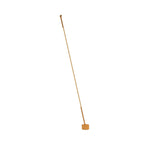 A single ochre Clérachic floor lamp strip leans from a small ceiling fixing to a round base on a plain white backdrop.