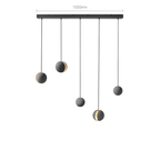Clérachic pendant light dimension drawing, 4 of 4, every measurement marked in centimetres and inches.