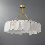 Clérachic Cryon on a grey studio backdrop, the raw-edged alabaster petals layered in two overlapping rows.