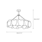 Line drawing of the Clérachic Cryon with measurements marked: 80 cm / 31.5 in wide and 58 cm / 22.8 in tall.
