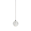 A single Clérachic crystal ball pendant with a chrome cap on a long thin cable, shown on a plain white backdrop.