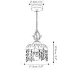Dimension drawing of this Clérachic pendant light, with its height and width marked.