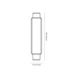 Clérachic wall light dimension drawing, 63 cm, every measurement marked in centimetres and inches.