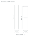 Technical dimension drawing of the Clérachic Curved Wall Light for Bedside, Acrylic Diffuser Sconce in all 2 sizes — A at 8 × 50 cm (3.1 × 19.7″), B at 10 × 47 cm (3.9 × 18.5″), drawn to one scale.