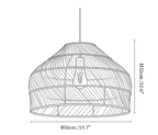Clérachic pendant light dimension drawing, 2 of 3, every measurement marked in centimetres and inches.