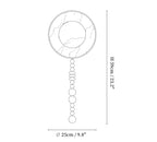 Dimension drawing of the eldertide wall light, in outline against white.