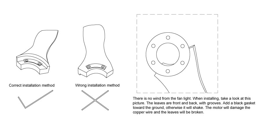 Dimension drawing of the elira vintage ceiling fan light, in outline against white.