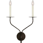 Clérachic's Eris wall lamp two-arm design in a darker bronze finish, unlit against plain white.