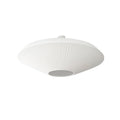White Clérachic pleated ceiling light with a short mounting stem and a grey central panel, on a white background.