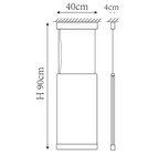Clérachic pendant light dimension drawing, 3 of 10, every measurement marked in centimetres.