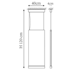 Clérachic pendant light dimension drawing, 4 of 10, every measurement marked in centimetres.