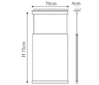 Clérachic pendant light dimension drawing, 6 of 10, every measurement marked in centimetres.