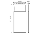 Clérachic pendant light dimension drawing, 7 of 10, every measurement marked in centimetres.