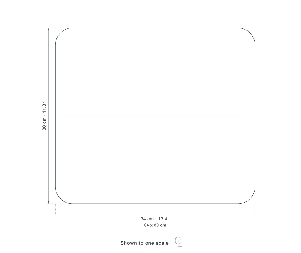 Technical dimension drawing of the Clérachic Fabric Shade Wall Light for Bedside, Solid Wood, 34 cm — 34 × 30 cm (13.4 × 11.8″), drawn to scale.