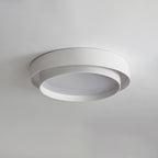 Clérachic's white double-ring flush mount is shown unlit, straight on against a plain wall.