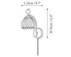 Dimension drawing of this Clérachic wall light with a ribbed bell shade, with its height and width marked.