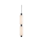 A black-fitted two-head Clérachic pendant with a short cable, on a plain white backdrop.