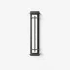 Unlit wall light seen from the front on white, a pale veined strip showing between dark frame bars; from Clérachic.