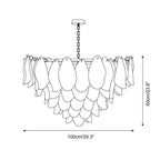Clérachic wireframe diagram of the Extra Large size: 100cm/39.3" wide by 60cm/23.6" tall.