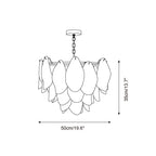 Clérachic wireframe diagram of the Small size: 50cm/19.6" wide by 35cm/13.7" tall.