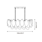 Clérachic wireframe diagram of the Linear size: 100cm/39.3" long by 34cm/13.3" tall.