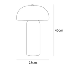 Dimension drawing of this Clérachic table lamp, with its 45 cm height and 28 cm width marked.