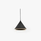 Catalogue view of the black Clérachic Funnel Pendant Light on a white background, showing the full cone and its black flex.
