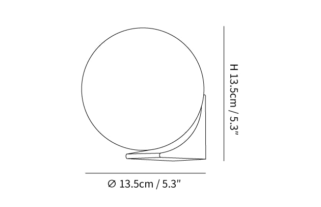 Dimension drawing of this Clérachic wall light, with its height and diameter marked.