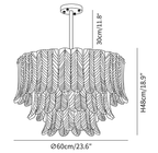 Clérachic light dimension drawing, 2 of 5, every measurement marked in centimetres and inches.