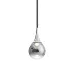 Chrome-finish Clérachic pendant with a mirrored shade fading to clear at the base, shown on a plain white background.