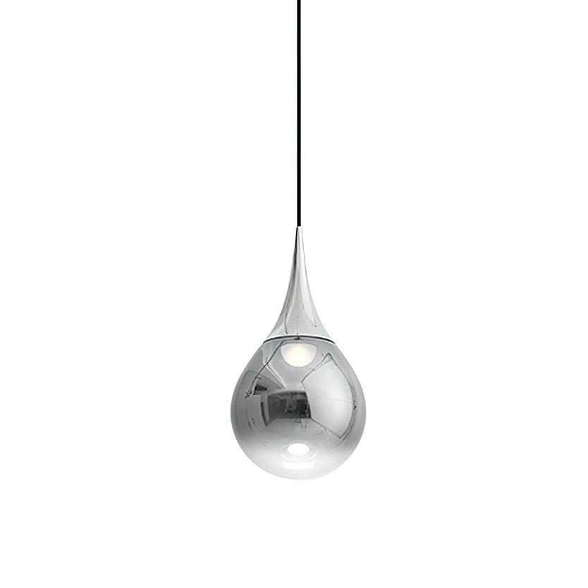 Chrome-finish Clérachic pendant with a mirrored shade fading to clear at the base, shown on a plain white background.