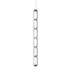Six stacked glass cylinders, this long Clérachic pendant shown full-length on a plain white backdrop.