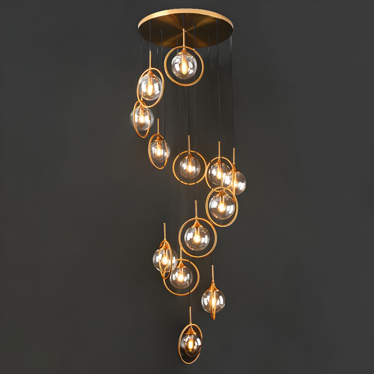 Clérachic Glass Spiral Chandelier for Stairwell — gallery 10, 1200x1200 3 b238616f c507 4e84 96c0 a58fa22ab907.