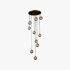 Clérachic Glass Spiral Chandelier for Stairwell — gallery 13, BT1115.