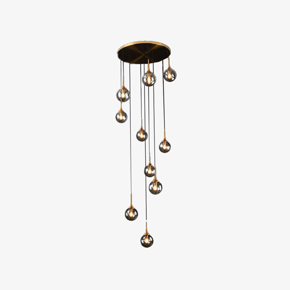 Clérachic Glass Spiral Chandelier for Stairwell — gallery 13, BT1115.
