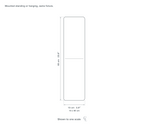 Technical dimension drawing of the Clérachic Glass Wall Sconce for Hallway, Amber or Clear, 15 to 60 cm — 15 × 60 cm (5.9 × 23.6″), drawn to scale.