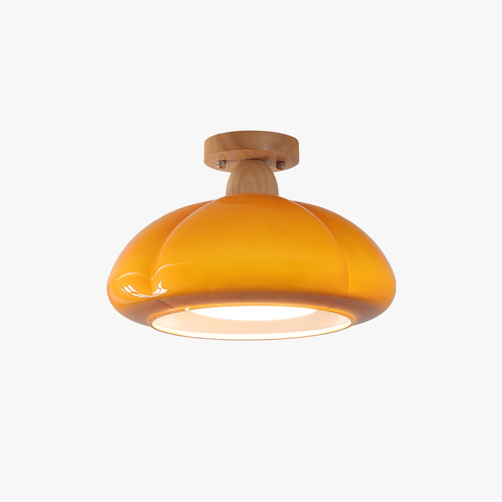 Clérachic Glass Wood Ceiling Light for Hallway — gallery 04, LX034.