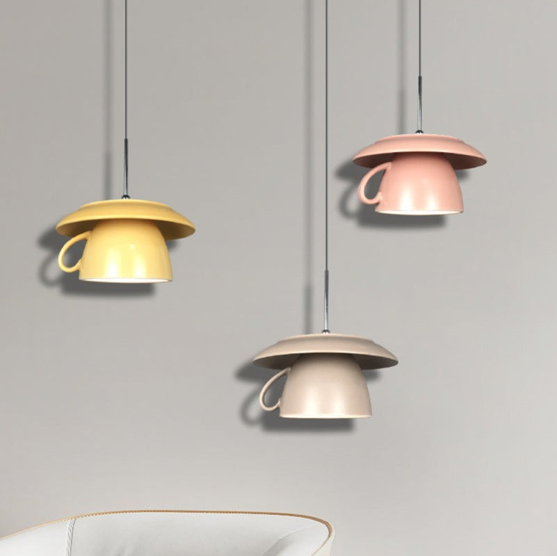 Close crop of the Clérachic pendant light shade and the metal fitting.