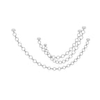 Line drawing of three nested swags in this Clérachic pendant, seen as a shallow curve from the front.