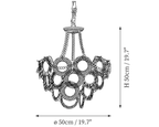 Clérachic pendant light dimension drawing, 4 of 6, every measurement marked in centimetres and inches.