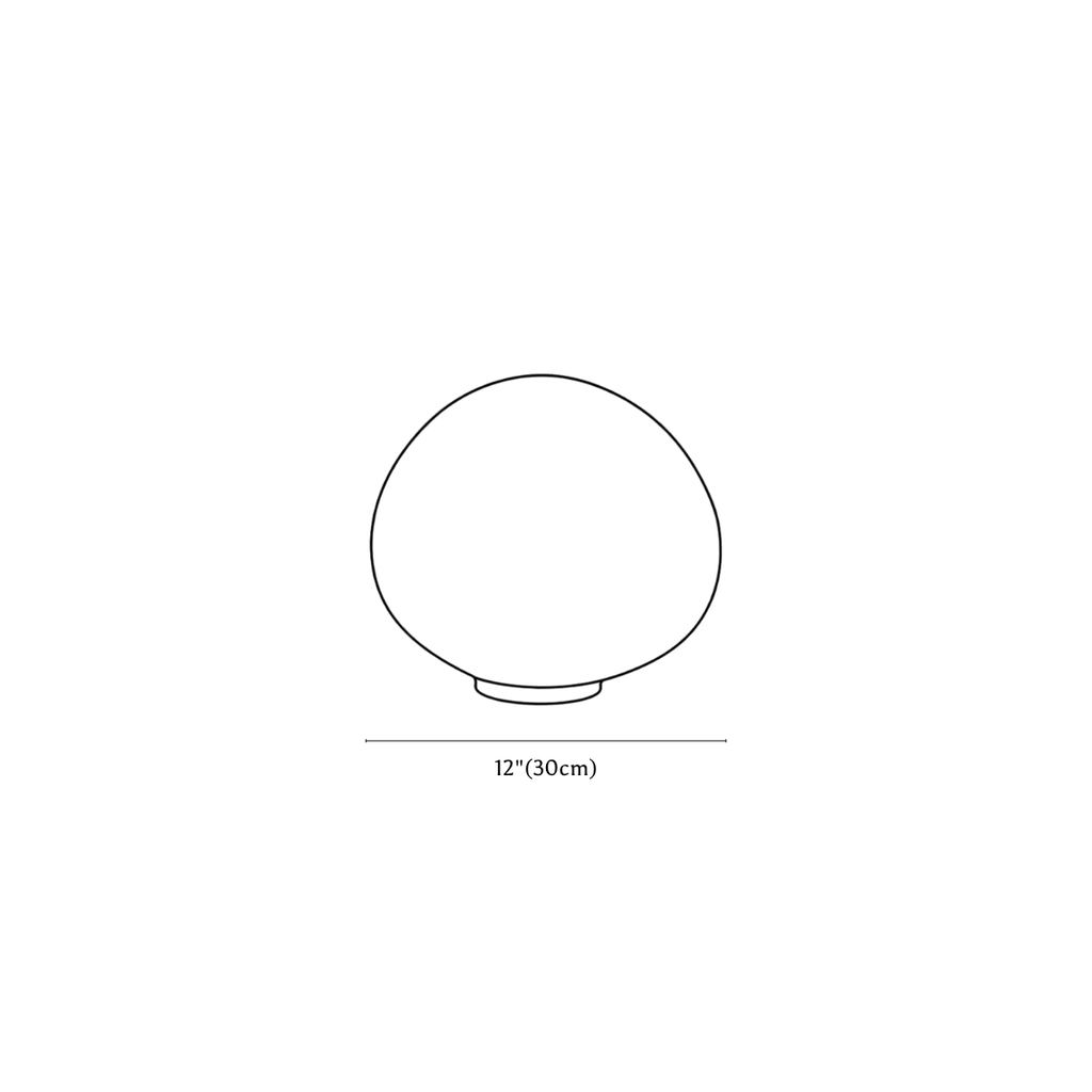 Clérachic floor lamp dimension drawing, 2 of 3, every measurement marked in centimetres and inches.