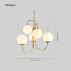 Dimension drawing for the Clérachic gooseneck chandelier, showing 79 cm (31.1″) width and 67 cm (26.4″) height.