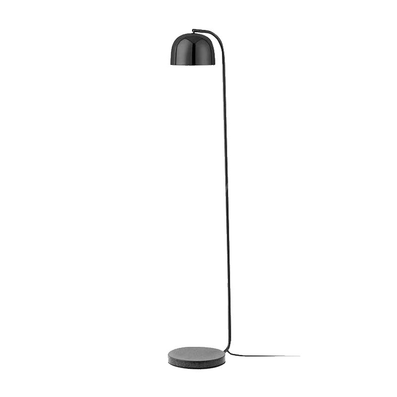 Dimension drawing of the grant floor lamp, in outline against white.