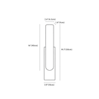 Clérachic wall sconce dimension drawing, Drawing, every measurement marked in centimetres and inches.