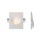 Front and side views show another Clérachic sconce variant with a round dome in a square gypsum plate.