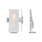 This Clérachic trimless wall sconce measures 10 cm wide by 35 cm tall and 7.3 cm deep in this size option.