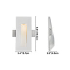 This Clérachic trimless wall sconce measures 8.7 cm wide by 24.5 cm tall and 4.8 cm deep in this size.