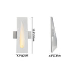 This Clérachic trimless wall sconce measures 12 cm wide by 32 cm tall and 7.5 cm deep in this size option.