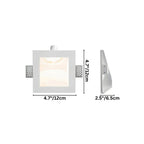 This Clérachic trimless wall sconce measures 12 cm square and 6.5 cm deep in this size option.