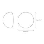 Dimension drawing for the Clérachic Half-Dome Alabaster Wall Sconce, 25cm/9.8″ wide and 25cm/9.8″ high, with the side profile at left.